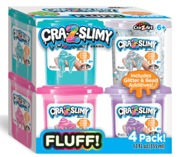 Cra - Z - Slimy Fluff 4pk CA - 60020 - Colorland Toys