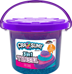 Cra - Z - Slimy Tricolor Tinsel Bucket CA - 60005 - Colorland Toys