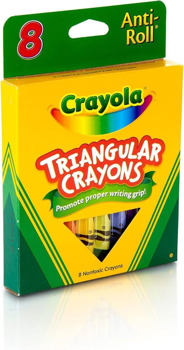 Crayola Anti - Roll Non - Toxic Triangular Crayon 8ct 52 - 4008 - Colorland Toys