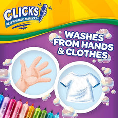 Crayola Clicks Retractable Markers - Bold Marker Point CY58 - 8373 - Colorland Toys