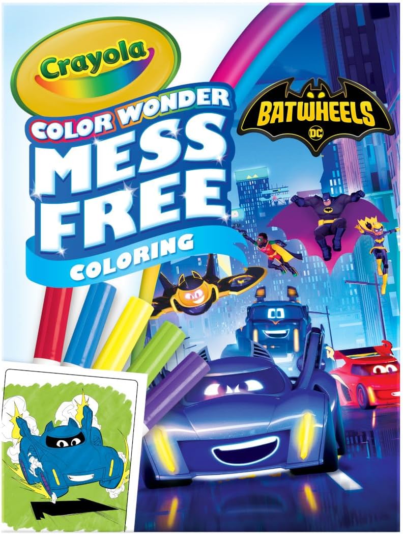 Crayola Color Wonder Coloring Pad & Markers, Batwheels CY75-2851