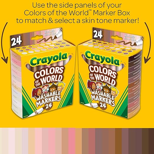 Crayola Colors Of The World 24ct Washable Fine Line Markers CY58 - 7810 - Colorland Toys