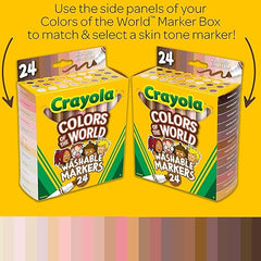 Crayola Colors Of The World 24ct Washable Fine Line Markers CY58 - 7810 - Colorland Toys
