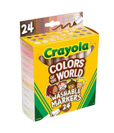 Crayola Colors Of The World 24ct Washable Fine Line Markers CY58 - 7810 - Colorland Toys