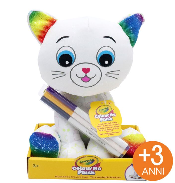 Crayola Colour Me Plush Cat - Colorland Toys