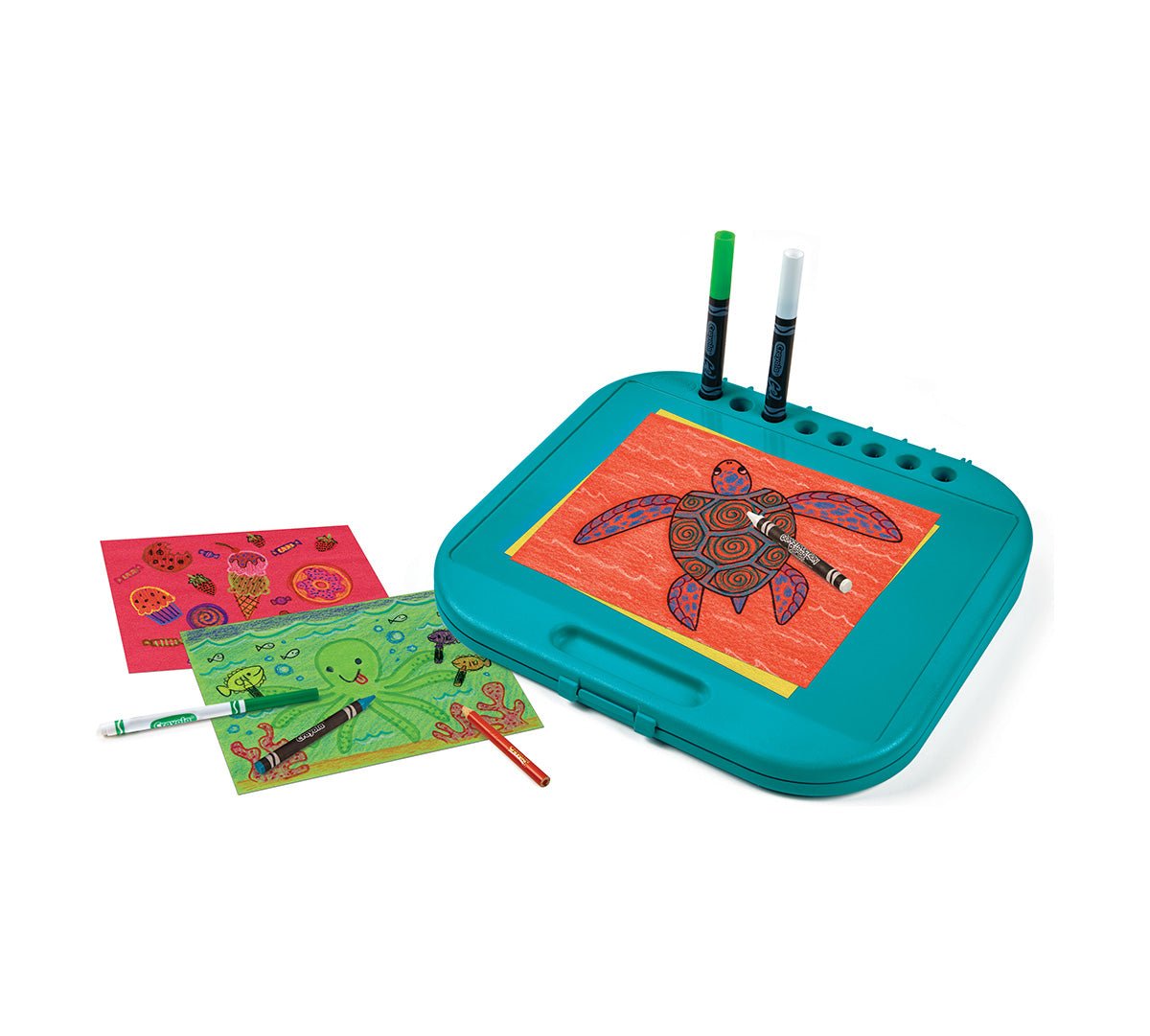 Crayola Create & Carry 2 - in - 1 Lap Desk & Carry Case 75pcs Set - Colorland Toys