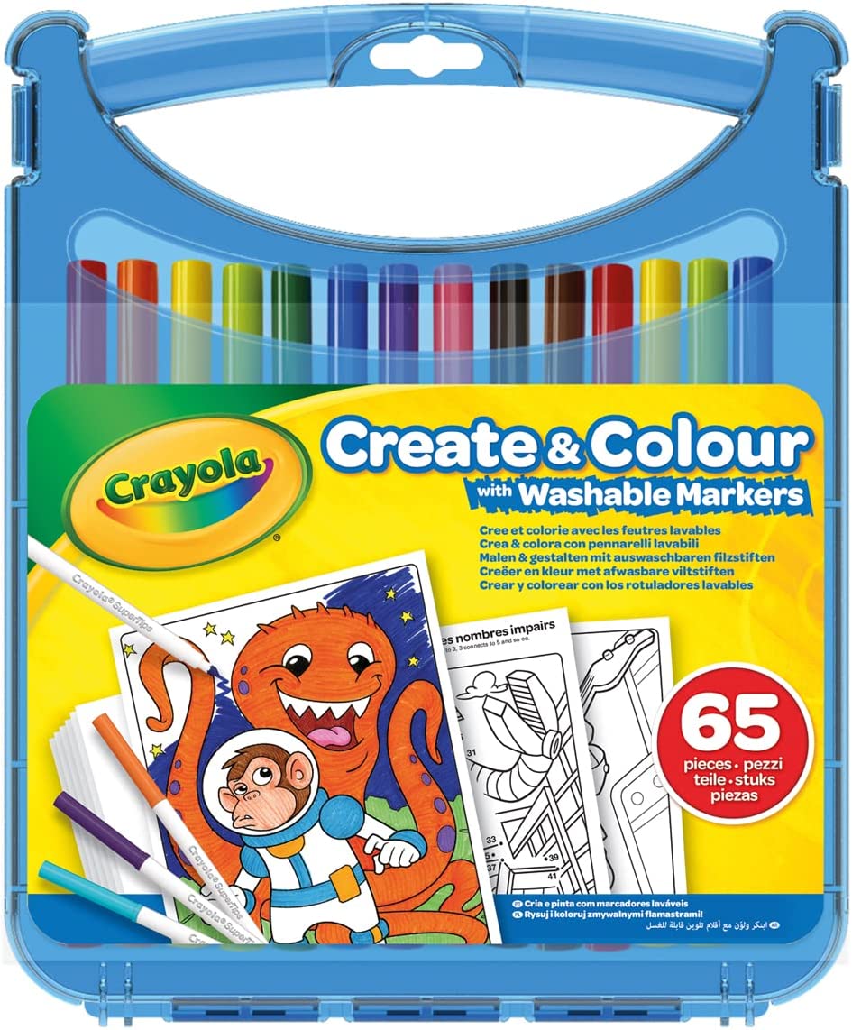 Crayola Create & Color With Washable Markers 65pcs 04 - 0377 - Colorland Toys