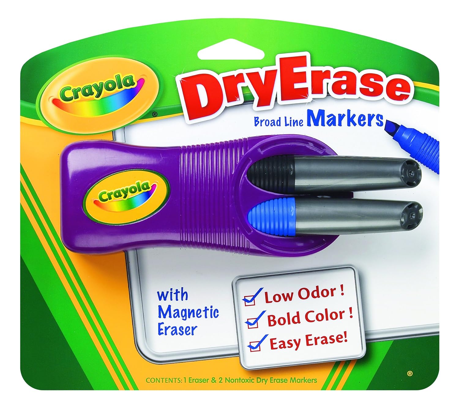 Crayola Dry - Erase Magnetic Eraser with Board Line Markers CY98 - 8631 - Colorland Toys