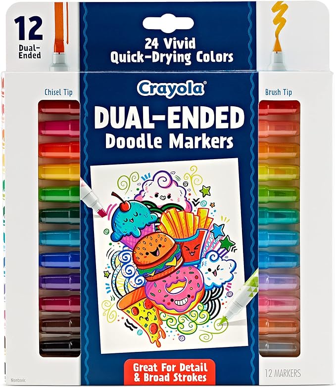 Crayola Dual Ended Doodle Marker 12ct CY58 - 8314 - Colorland Toys