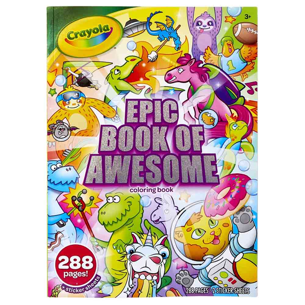 Crayola Epic Book of Awesome Colouring Book 288 pages 04 - 0585 - Colorland Toys