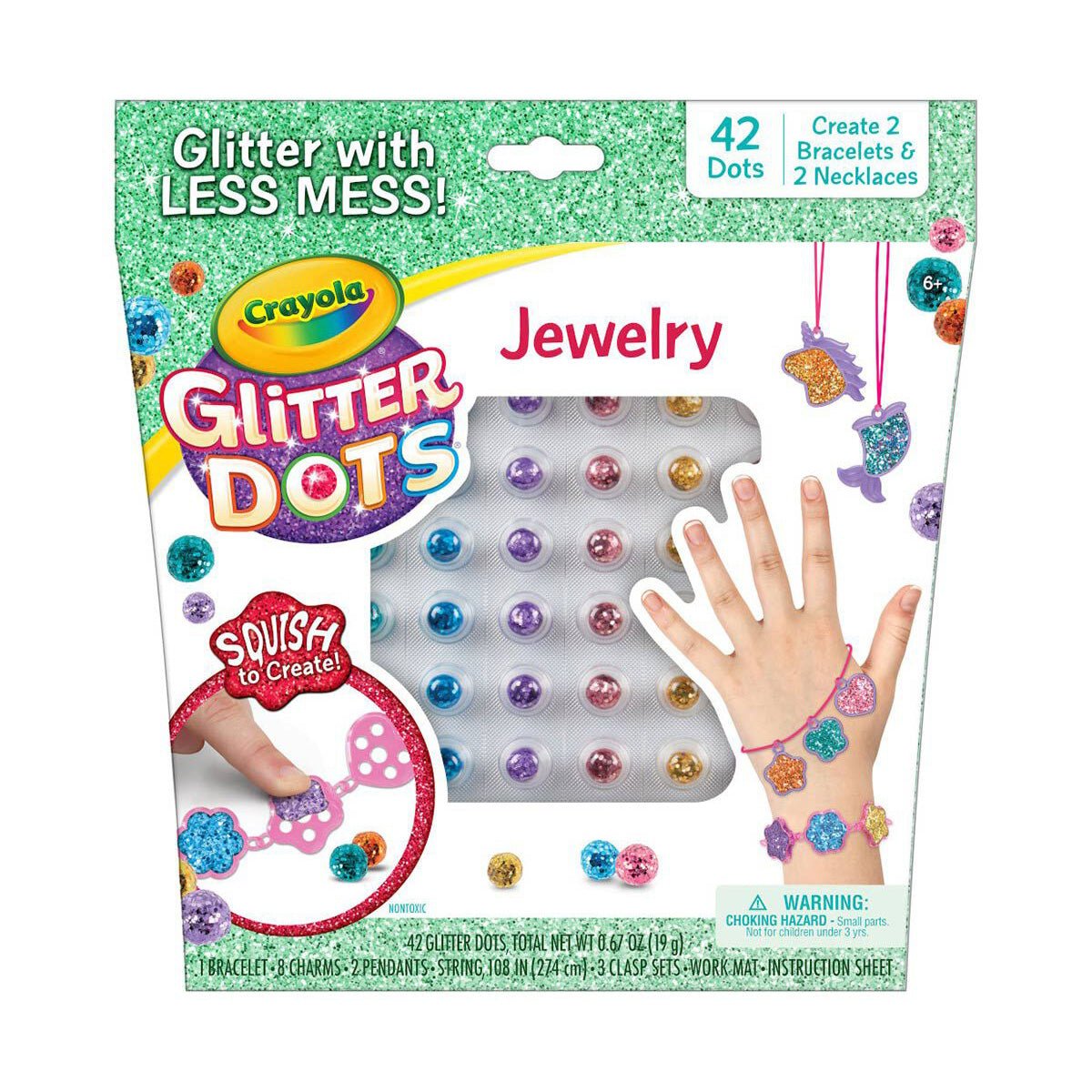 Crayola Glitter Dots Kit Jewelry 04 - 1130 - Colorland Toys