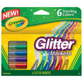 Crayola Glitter Markers Dazzling Colors 6ct CY58 - 8629 - Colorland Toys