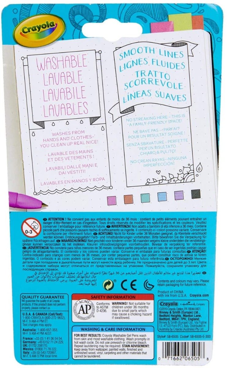 Crayola Medium Point Washable Gel Pens Set 58 - 6505 - Colorland Toys