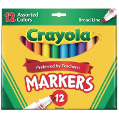 Crayola Non - Washable Markers Broad Point 12ct 58 - 7712 - Colorland Toys
