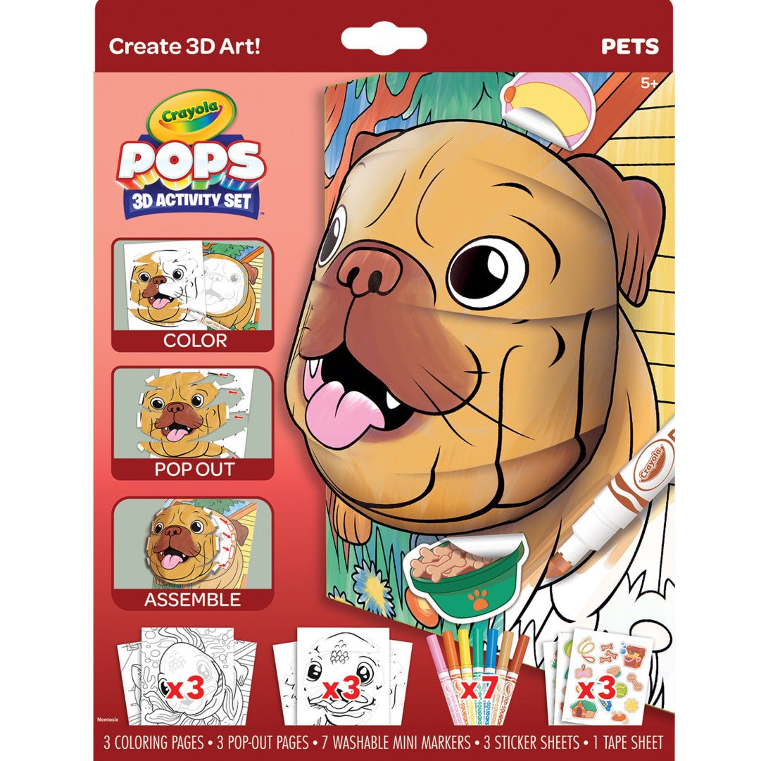 Crayola Pops 3D Activity Set - Pets - Colorland Toys