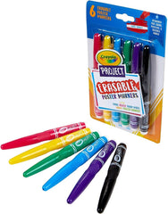 Crayola Project Erasable Poster Markers 6ct CY58 - 8371 - Colorland Toys