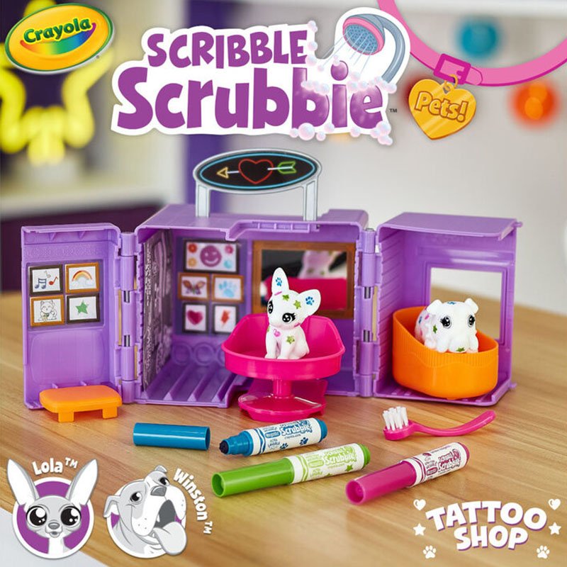 Crayola Scribble Scrubbie Pets Tattoo Shop CY74 - 7367 - Colorland Toys