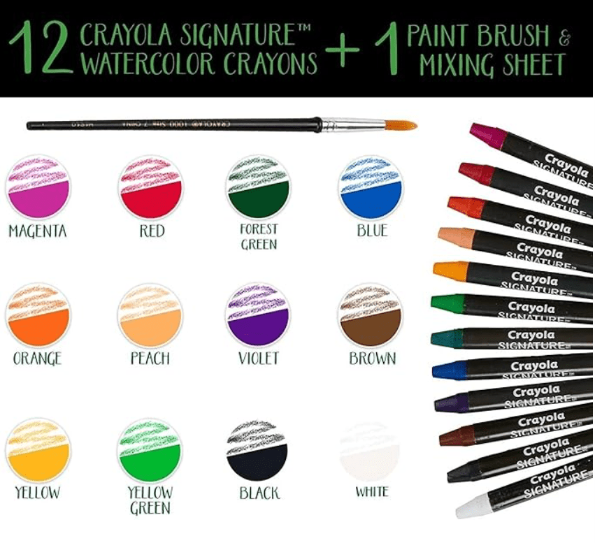 Crayola Signature Premium Watercolor Crayons Painting Set CY53 - 3500 - Colorland Toys