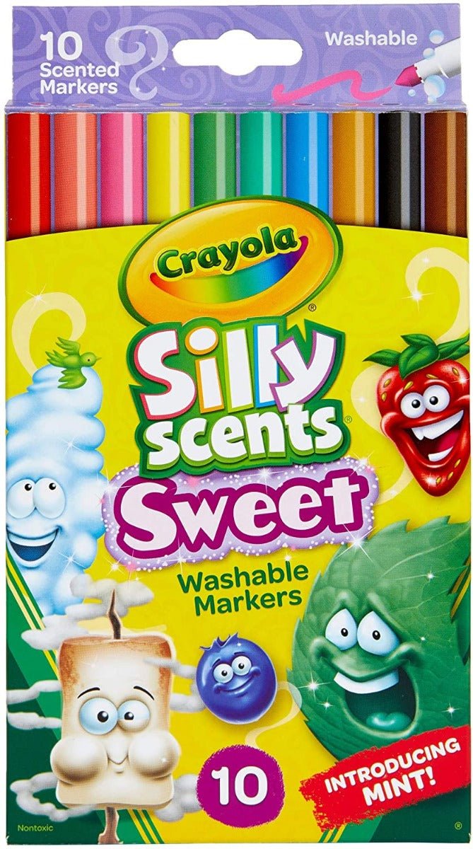 Crayola Silly Scents Fine Line Scented Washable Markers 10ct 58 - 5071 assorted - Colorland Toys