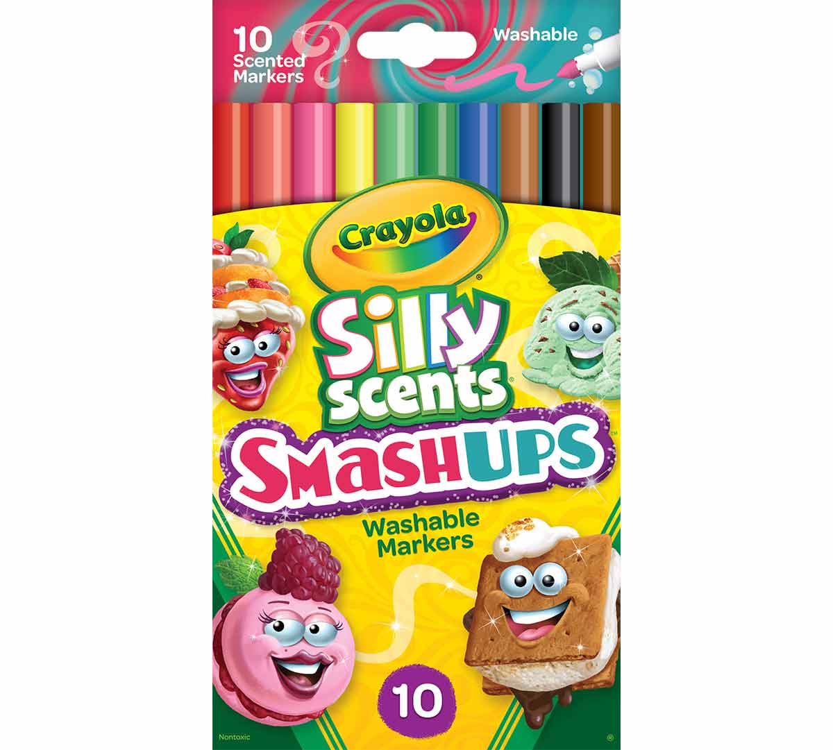 Crayola Silly Scents SmashUps Slim Washable Markers 10 count - Colorland Toys