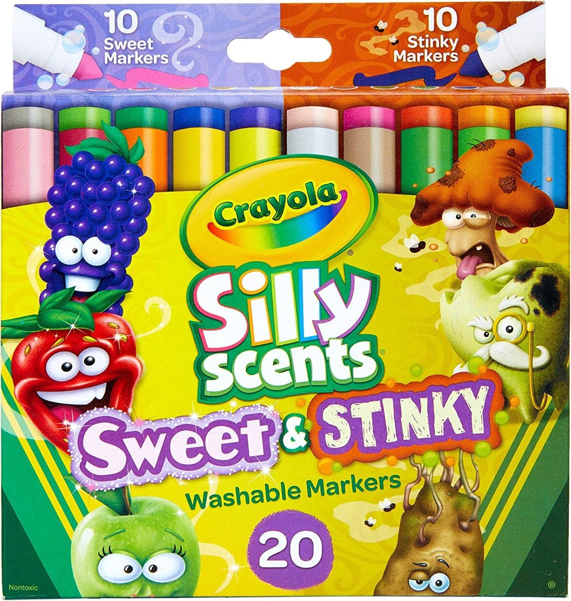 Crayola Silly Scents Sweet & Stinky Washable Markers 58 - 8269 - Colorland Toys