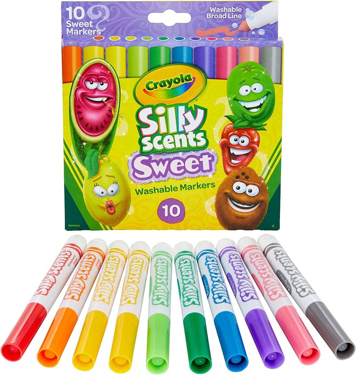 Crayola Silly Scents Sweet Washable Art Markers Broad Line 58 - 8270 - Colorland Toys
