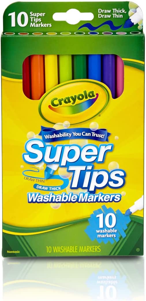 Crayola Super Tips Washable Fine Line Markers 10 Count CY58 - 8610 - Colorland Toys
