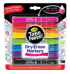 Crayola Take Note Chise Tip Whiteboard Markers 12 Pack CY58 - 6545 - Colorland Toys