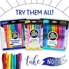 Crayola Take Note Felt - Tip Pens 6 Pack CY58 - 6532 - Colorland Toys