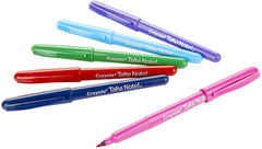 Crayola Take Note Felt - Tip Pens 6 Pack CY58 - 6532 - Colorland Toys