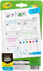 Crayola Take Note Felt - Tip Pens 6 Pack CY58 - 6532 - Colorland Toys