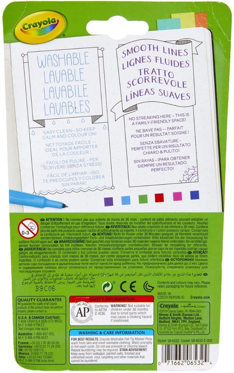 Crayola Take Note Felt - Tip Pens 6 Pack CY58 - 6532 - Colorland Toys