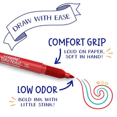 Crayola Take Note Permanent Markers Fine Point 58 - 6539 - Colorland Toys