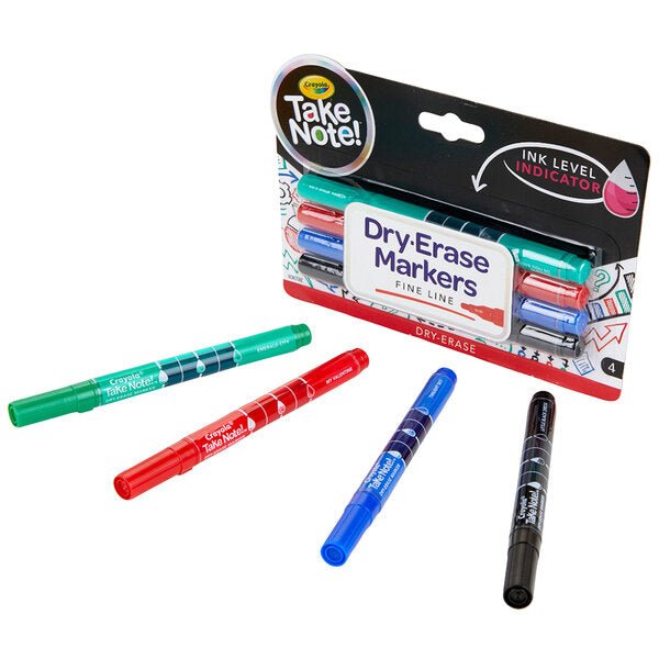Crayola Take Note! Whiteboard Markers Fine Line 58 - 6541 - Colorland Toys
