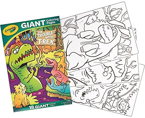 Crayola The Trouble With T - Rex 18 Giant Coloring Pages 04 - 0992 - Colorland Toys