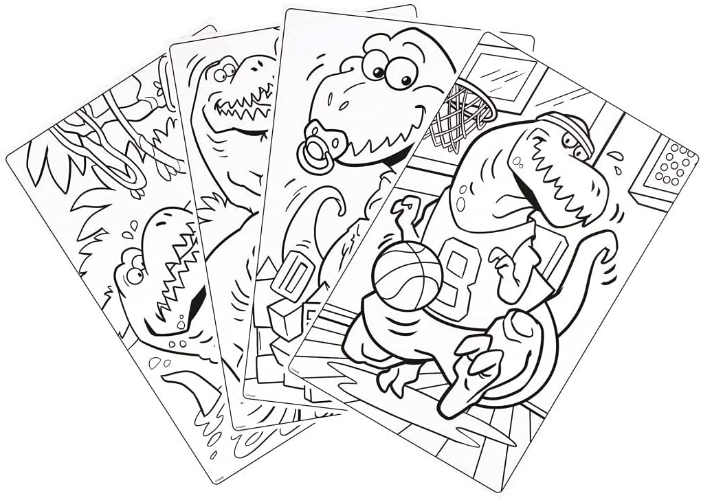 Crayola The Trouble With T - Rex 18 Giant Coloring Pages 04 - 0992 - Colorland Toys
