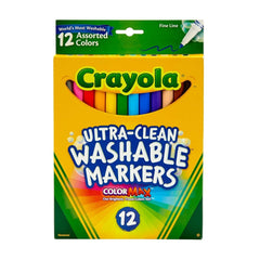 Crayola Ultra - clean Fine Line Markers 12 Pack 58 - 7813 - Colorland Toys