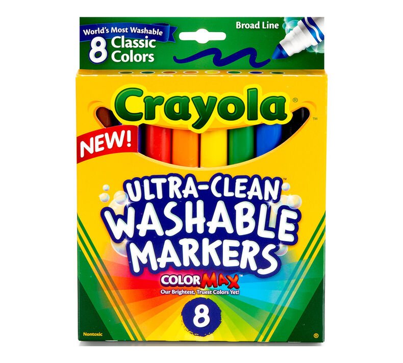 Crayola Ultra Clean Washable Marker Set 8ct CY58 - 7836 - Colorland Toys