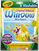 Crayola Washable Crystal Effects Window Markers 8ct 58 - 8174 - Colorland Toys