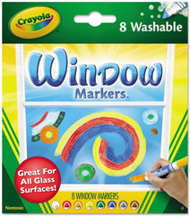 Crayola Washable Crystal Effects Window Markers 8ct 58 - 8174 - Colorland Toys