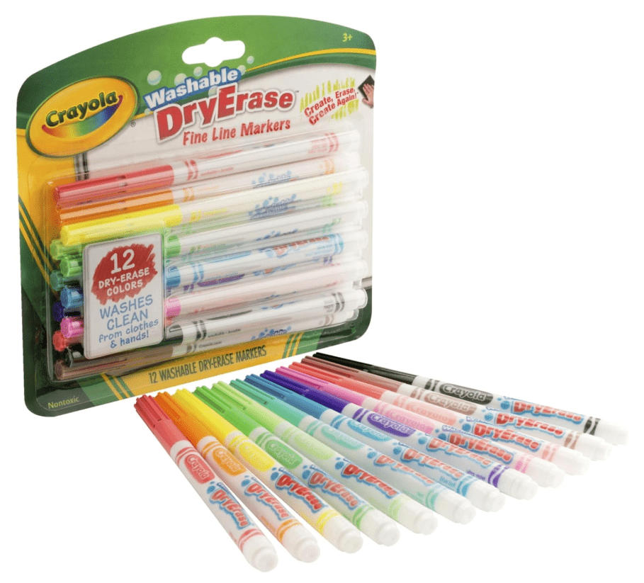 Crayola Washable Dry - Erase Fine Line Marker 12ct 98 - 5912 - Colorland Toys