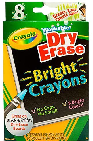 Crayola Washable Dry - Erase Large Bright Crayons 8ct 98 - 5202 - Colorland Toys