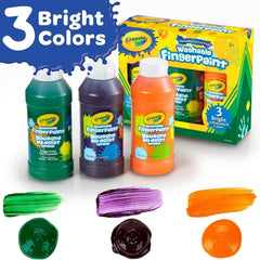 Crayola Washable Fingerpaint Bright Colors 8oz 3ct 55 - 1311 - Colorland Toys