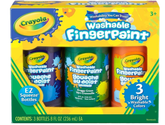 Crayola Washable Fingerpaints Bold Colors 3ct 8oz 55 - 1310 - Colorland Toys