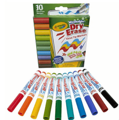 Crayola Wedge Tip Dry - Erase Washable Markers 10ct CY58 - 7733 - Colorland Toys