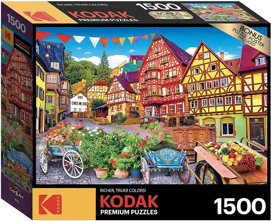 CraZart Kodak 1500 Pieces Puzzle Colorful European Town
