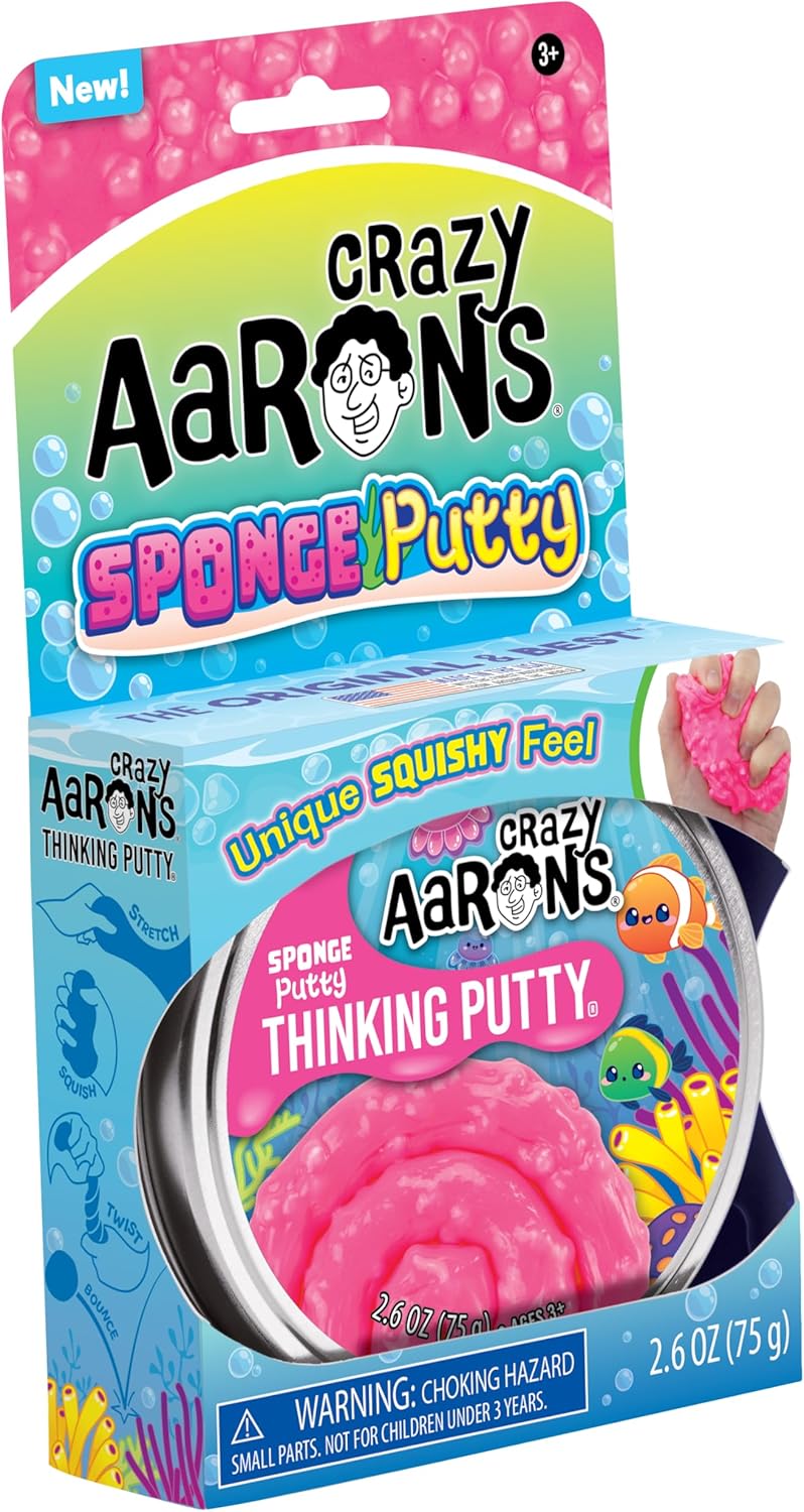 Crazy Aarons Sponge Putty Full Size 4 Thinking Putty Tin OG020 - Colorland Toys