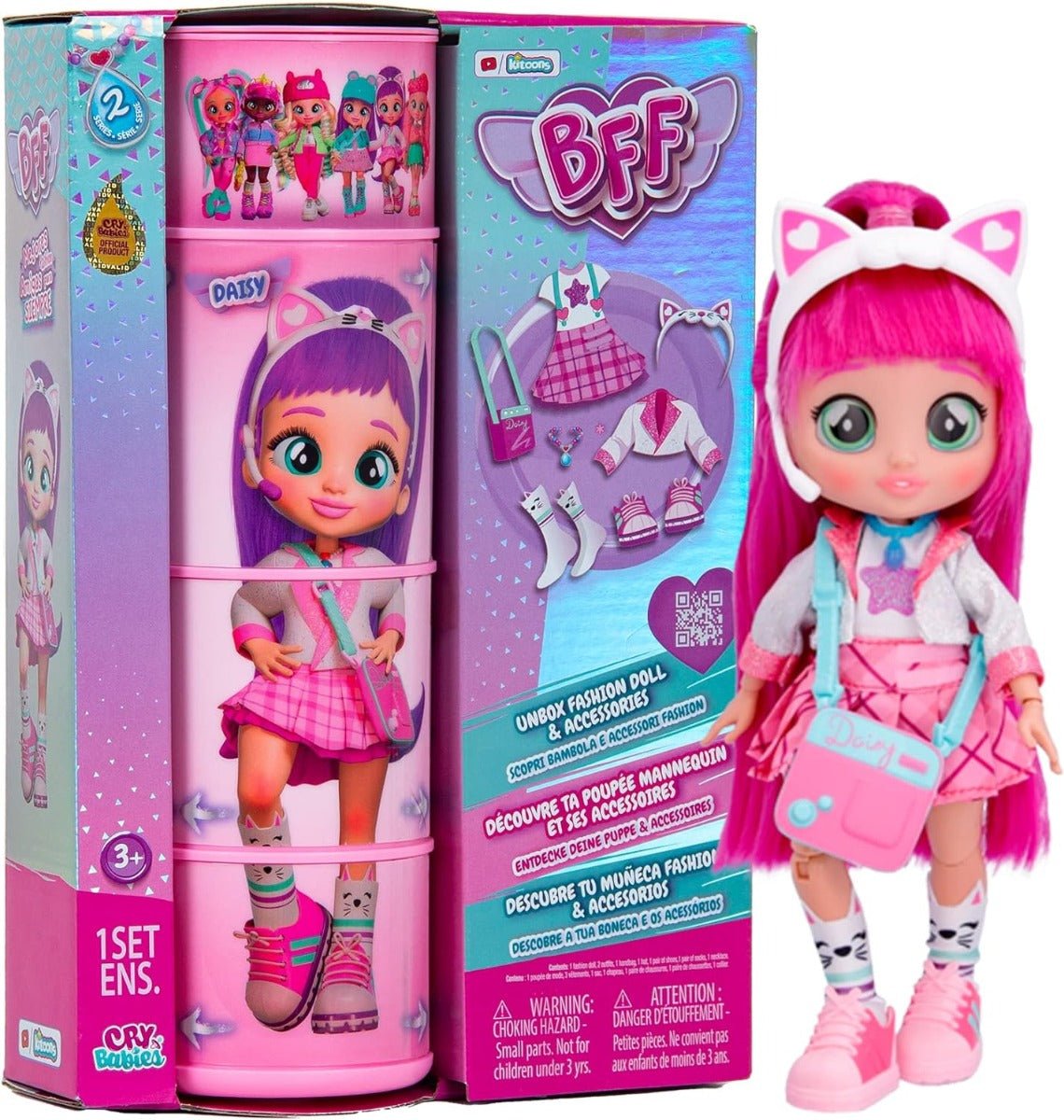 Cry Babies Bff Fashion Doll 8inch - Daisy 908376 - Colorland Toys