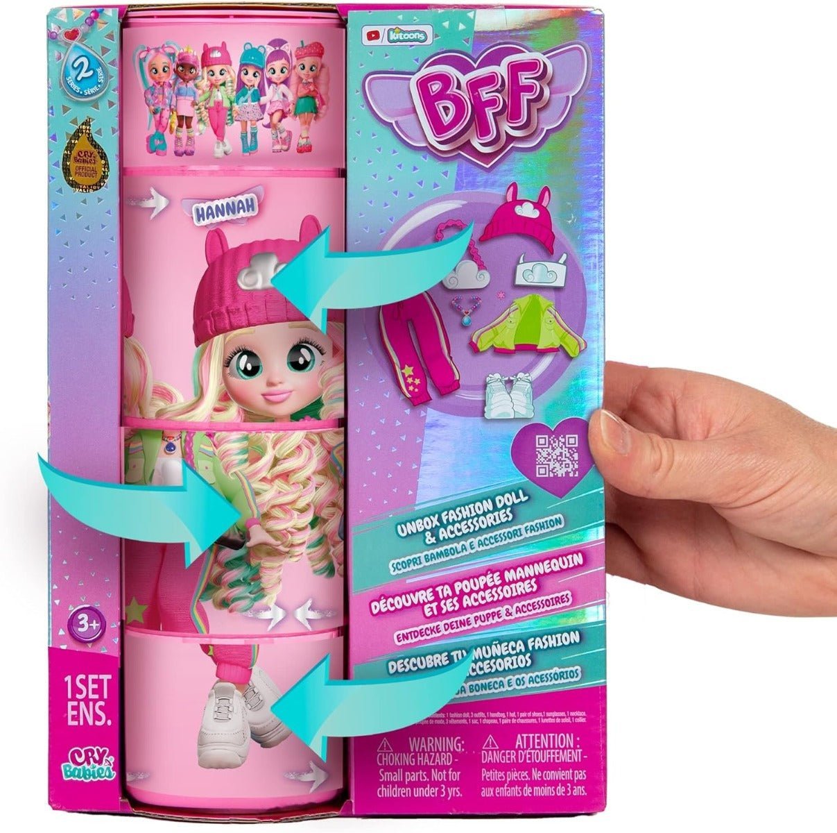 Cry Babies Bff Fashion Doll 8inch - Hanna 908406 - Colorland Toys