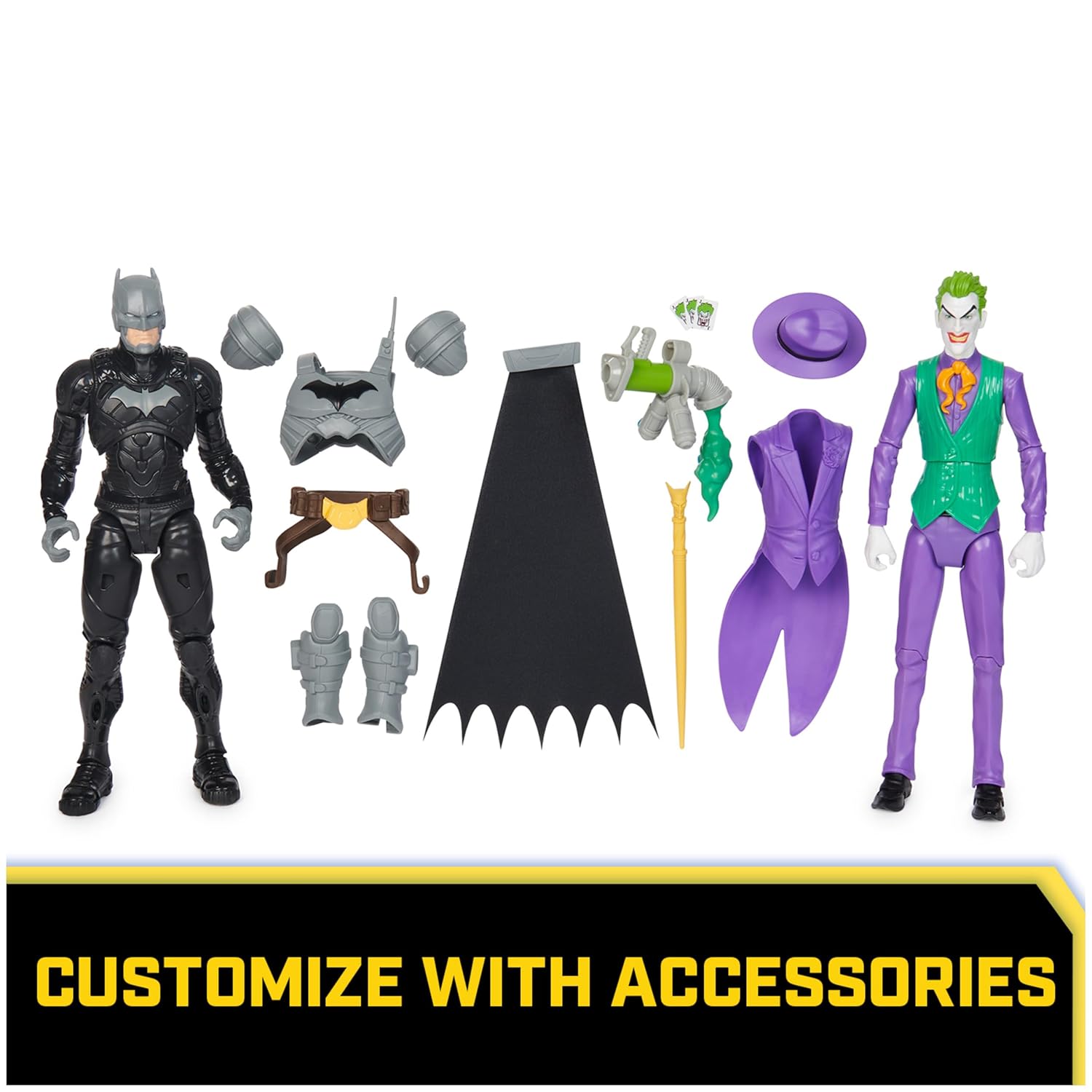 DC Batman Adventures — Batman vs The Joker 2-Figure Set with 12 Armour Accessories - Colorland Toys